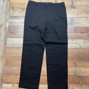 Men's Dockers Black Flat Front Classic Fit Pants size 38 x 34
